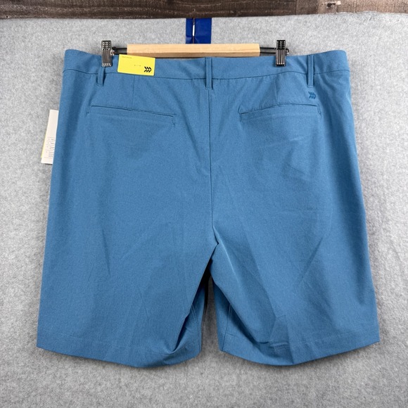 All In Motion Shorts Mens 40 Blue Heather Golf Stretch UV Protection Pockets NEW - Picture 2 of 9